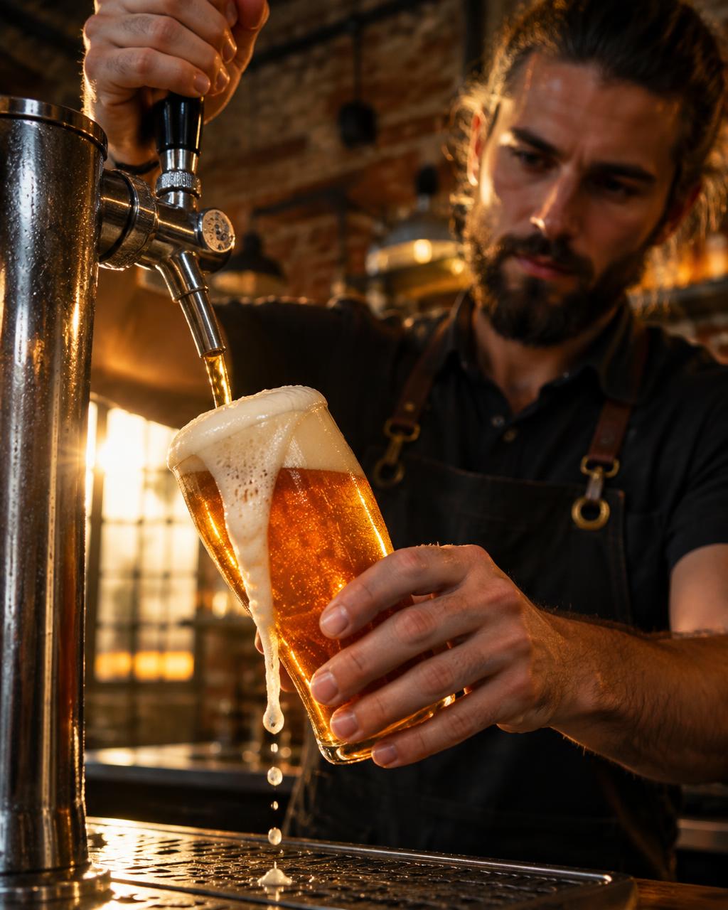 Birra spillata al bancone (immagine illustrativa)